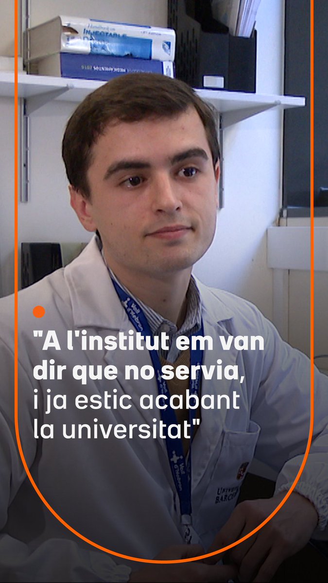 A l'institut mai el van animar a estudiar: "Deien que no servia, que fos realista" L'Eloi té dislèxia i TDAH i admet que li costava estudiar, però ho va seguir fent. Amb molt d'esforç ha arribat a la universitat. Té un 9,4 de mitjana i vol ser investigador