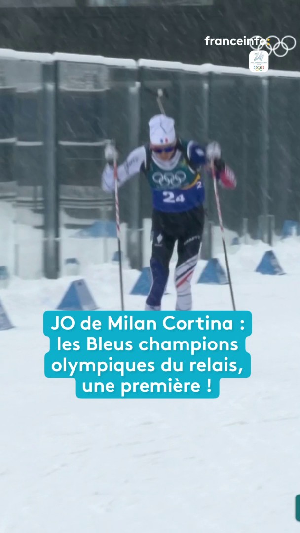 JO 2026 : l’équipe de France de biathlon a été sacrée championne olympique sur le relais masculin, une première dans l'histoire de ce sport qui permet aussi à la France de briser son record de médailles aux Jeux d'hiver #MilanoCortina2026