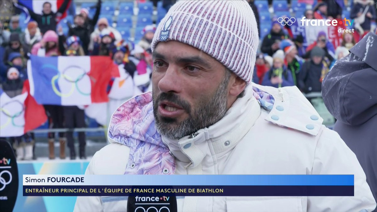 ❄️ #MilanoCortina2026 | 🇫🇷 "On y est jamais arrivé et on y arrive aujourd'hui" : Simon Fourcade, submergé par l’émotion, en larmes après le sacre olympique en or de son équipe. 🫶🥇 📺 Les JO en direct sur la chaîne sport :