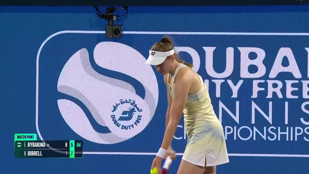 The No. 1 seed comes through with the win in her Dubai Opener. 💪💥 Rybakina defeats Birrell 6-1, 6-2! #DDFTennis