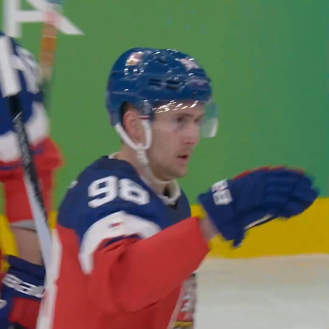 Martin Necas unleashes for the go-ahead goal as Czechia strike first against Denmark. 🚀 #WinterOlympics