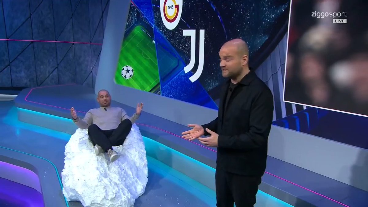 Wesley Sneijder vanuit zijn bekende sneeuw ❄️🤗 🍿 Galatasaray 𝐯𝐬. Juventus ⏰ Nu live 📺 Ziggo Sport #ZiggoSport #UCL #GALJUV