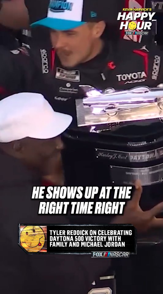 Has it sunk in yet? Tyler Reddick tells Kevin Harvick what it was like to celebrate his Daytona 500 win with his family and Michael Jordan.