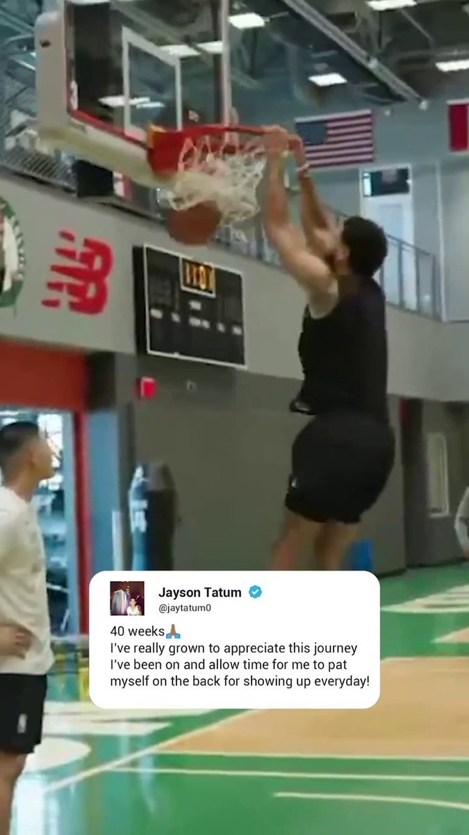 Jayson Tatum with a message as he reached the 40-week mark in his rehab ❤️ (📹: Jayson Tatum)