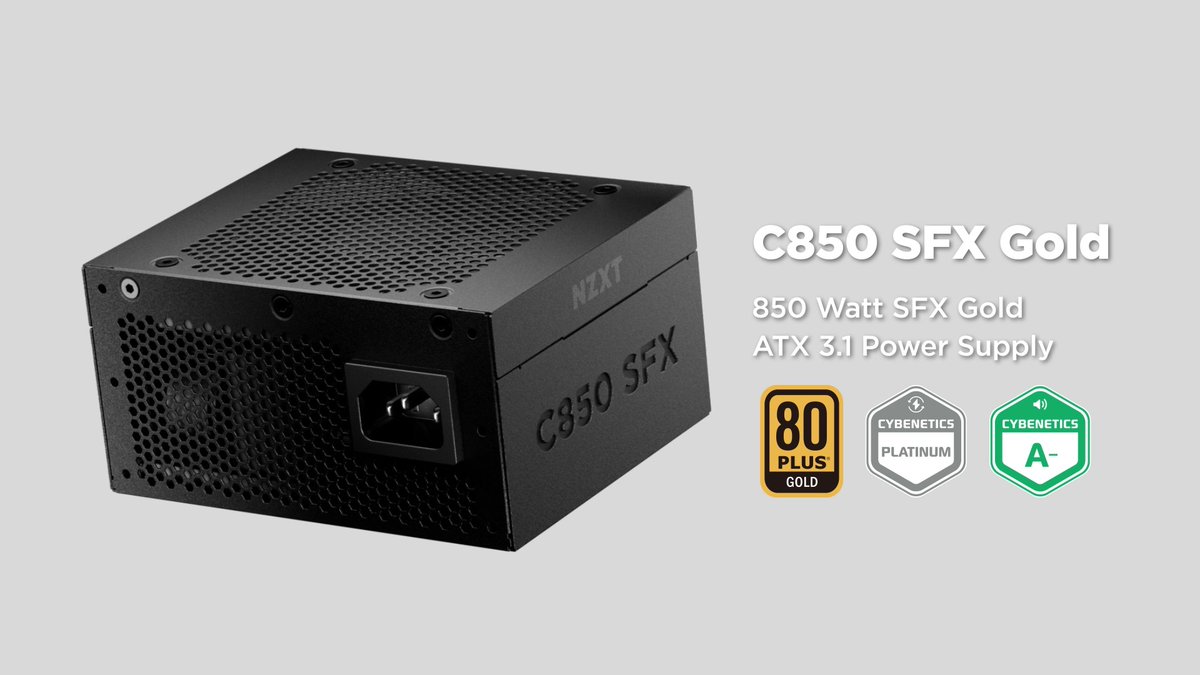 Introducing the new NZXT C850 SFX Gold Power Supply! Compact Power: