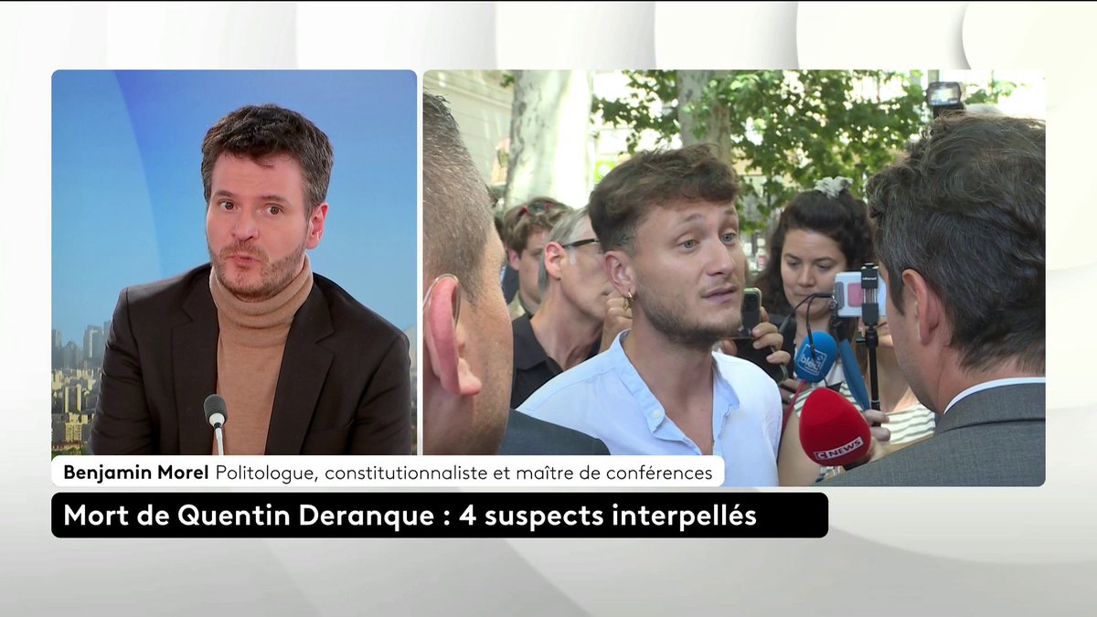🔴 🗣️ L'assistant parlementaire du député LFI Raphaël Arnault a été interpellé après la mort de Quentin Deranque. "Il n'y a aucune raison, et d'ailleurs aucune voie juridique, pour ne pas le laisser siéger à l'Assemblée", précise Benjamin Morel. #ToutEstPolitique #Canal16