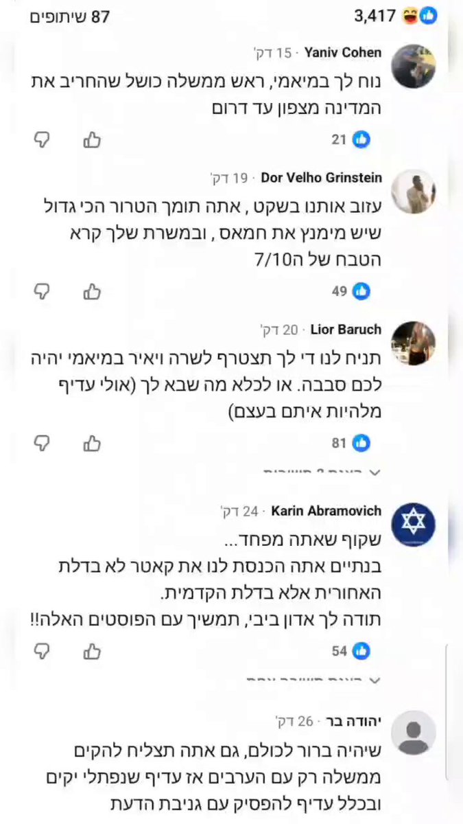 מודה שלזה לא ציפיתי: נתניהו כותב פוסט בפייסבוק נגד בנט. האימוג'י המוביל הוא צוחק. כל התגובות הראשונות (משמע אלו שקיבלו הכי הרבה לייקים) - יוצאים על נתניהו במאה קמ"ש. התיקון בדרך!