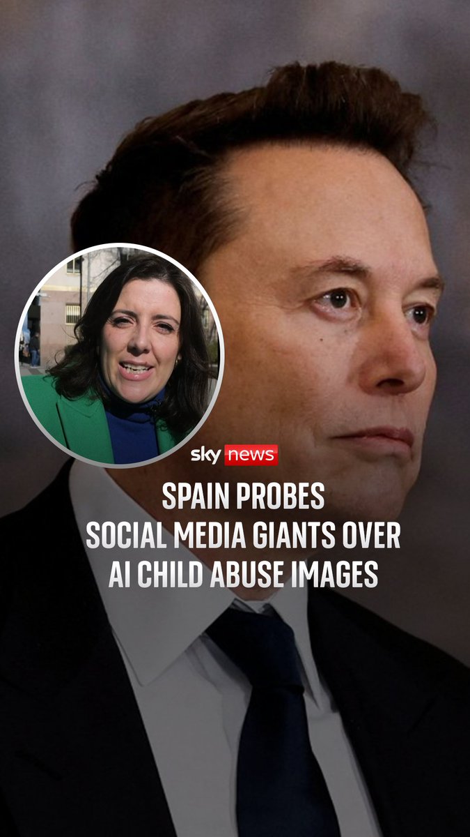 Spain will investigate X, Meta and TikTok for allegedly spreading AI-generated child sexual abuse material. Prime Minister Pedro Sanchez has pledged to end ‘impunity’ of social media platforms promoting harmful content. Sky's Europe correspondent Siobhán Robbins Sky explains.