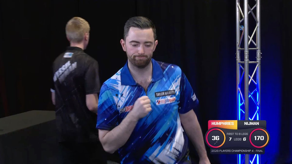 HUMPHRIES CLAIMS PC4 TITLE! 🏆 Luke Humphries wins his first Players Championship title since October 2024! 🔥 Cool Hand defeats Wessel Nijman with a 104.62 average - his sixth ton-plus average of the day - to scoop the title in Wigan 💫 📺 #PC4