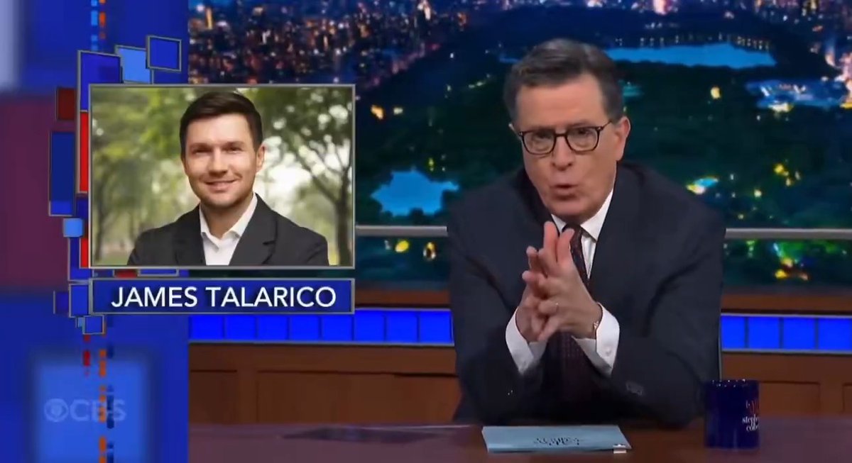Colbert on Trump's FCC censoring his interview with a Democratic candidate: "Let's just call this what it is. Donald Trump's administration wants to silence anyone who says anything bad about Trump on TV because all Trump does is watch TV. He's like a toddler with too much screen time."