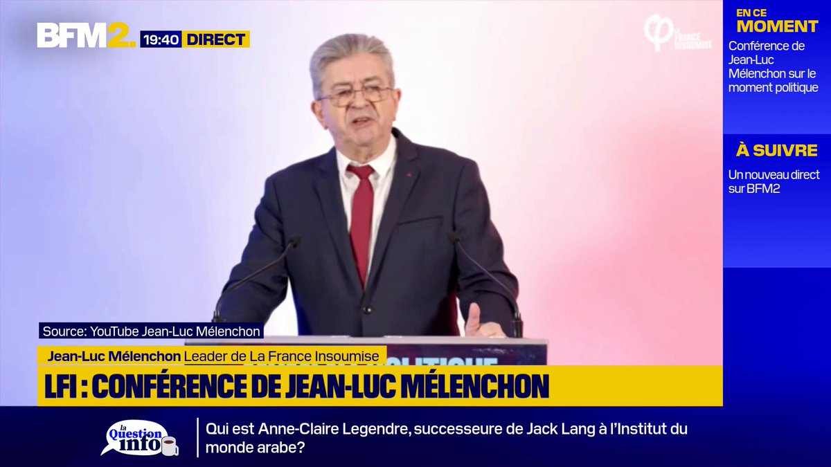 Mort de Quentin Deranque: "Ce qui s'est passé à Lyon est d'abord la responsabilité de la puissance publique.[...] Nous n'acceptons pas les leçons de M. le Premier ministre qui a pété un câble cette après-midi", affirme Jean-Luc Mélenchon #BFM2