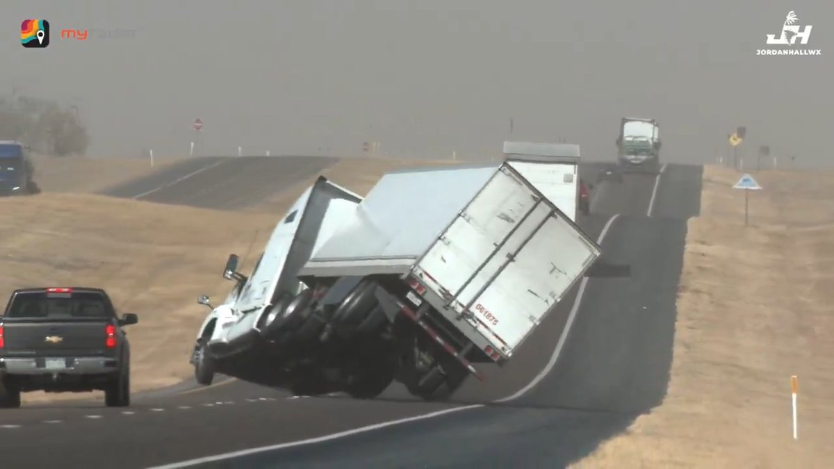 Captured this semi flipping with Blake Brown south of Dumas, TX #txwx
