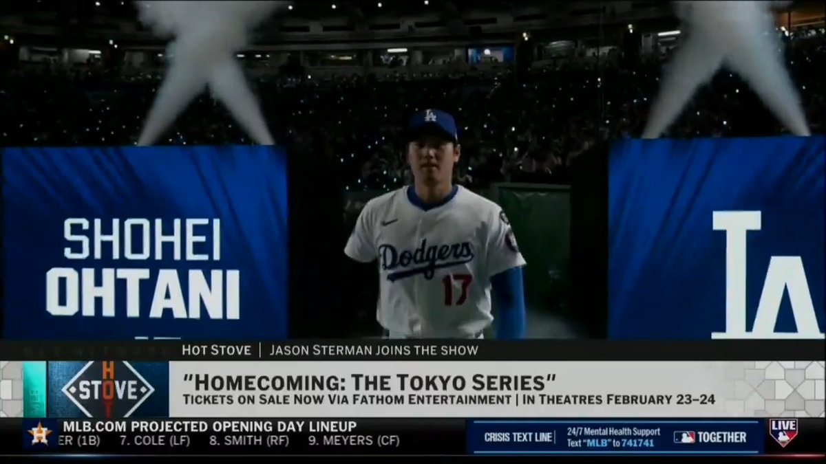 "We think we see [Shohei Ohtani] a lot here... he's like the Taylor Swift of Japan." Director Jason Sterman joins #MLBNHotStove to discuss his new documentary "Homecoming", based on last year's Tokyo Series between the Dodgers &amp; Cubs!