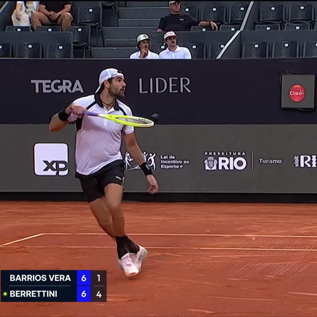 ✅️ GIRO DE 360° 🤯 Sensacional punto de Matteo Berrettini en Río.