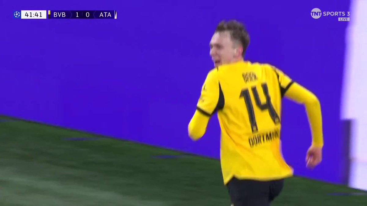 Maximilian Beier doubles Dortmund's advantage 🙌 A nice break down the left from Serhou Guirassy has Atalanta on the back foot... 📺 TNT Sports & discovery+ UK