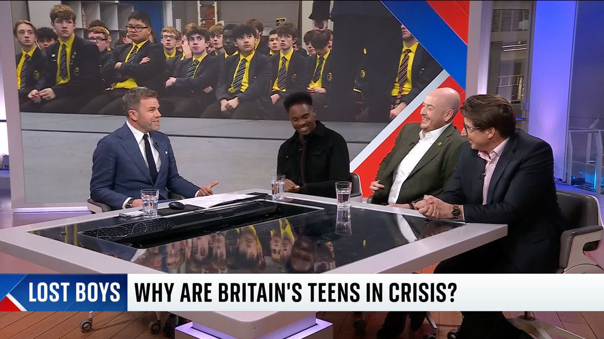 ‘We're proud of them and we're here to help them’. Chris Edwards, Brighton Hill Community School headteacher, speaks to Sky’s Matt Barbet after a Sky News investigation on how to help young men who are struggling.