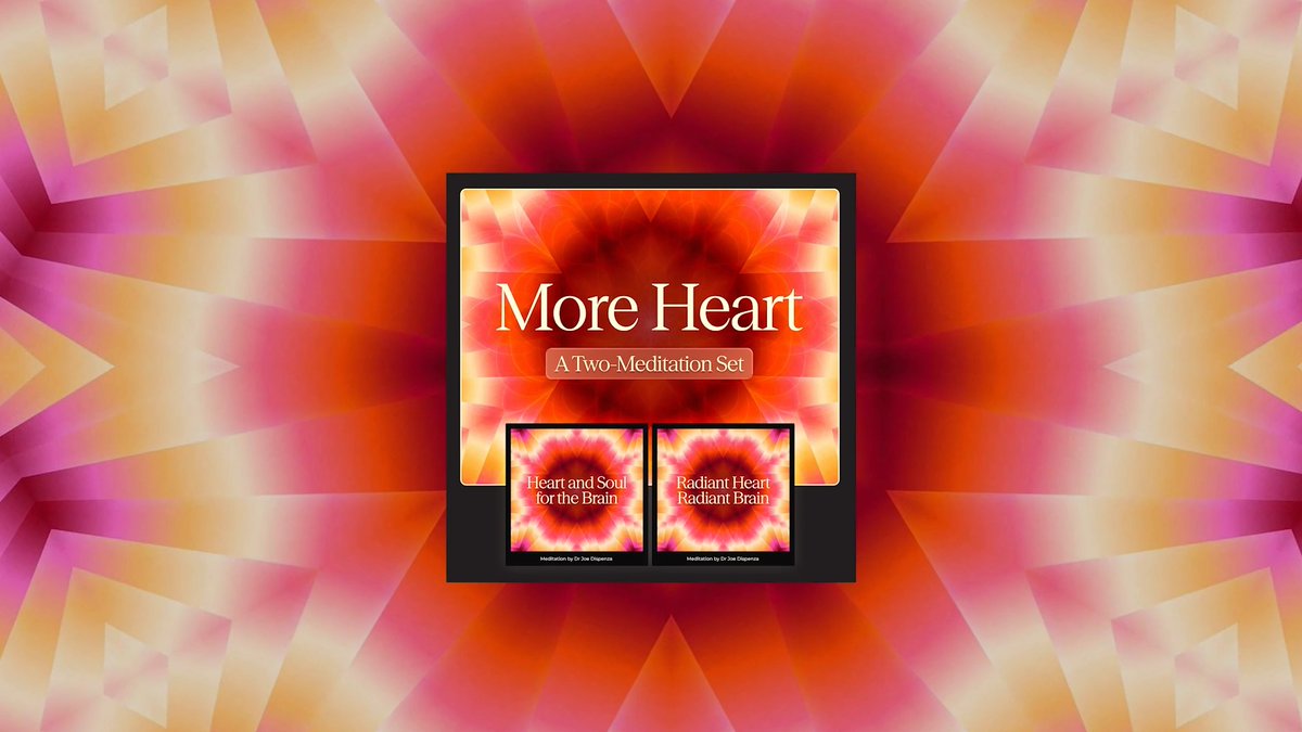 Created by popular demand, Dr Joe’s new “More Heart” meditation set features two short, 16-minute meditations that guide you through a process of synchronizing your heart and brain … leading you back to balance, homeostasis, and health. Experience “More Heart” 💓