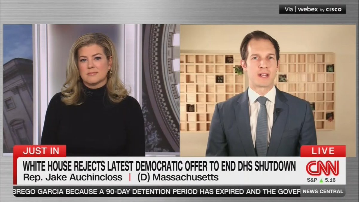 Rep. Auchincloss: Democrats believe if you have a badge and a gun, you should not also be wearing a mask. Our offer reflected our belief that ICE needs to stop conducting these warrantless operations near hospitals and churches and schools, and start prioritizing criminals. And it reflects the belief that nobody is above the law in this country, including federal agents.