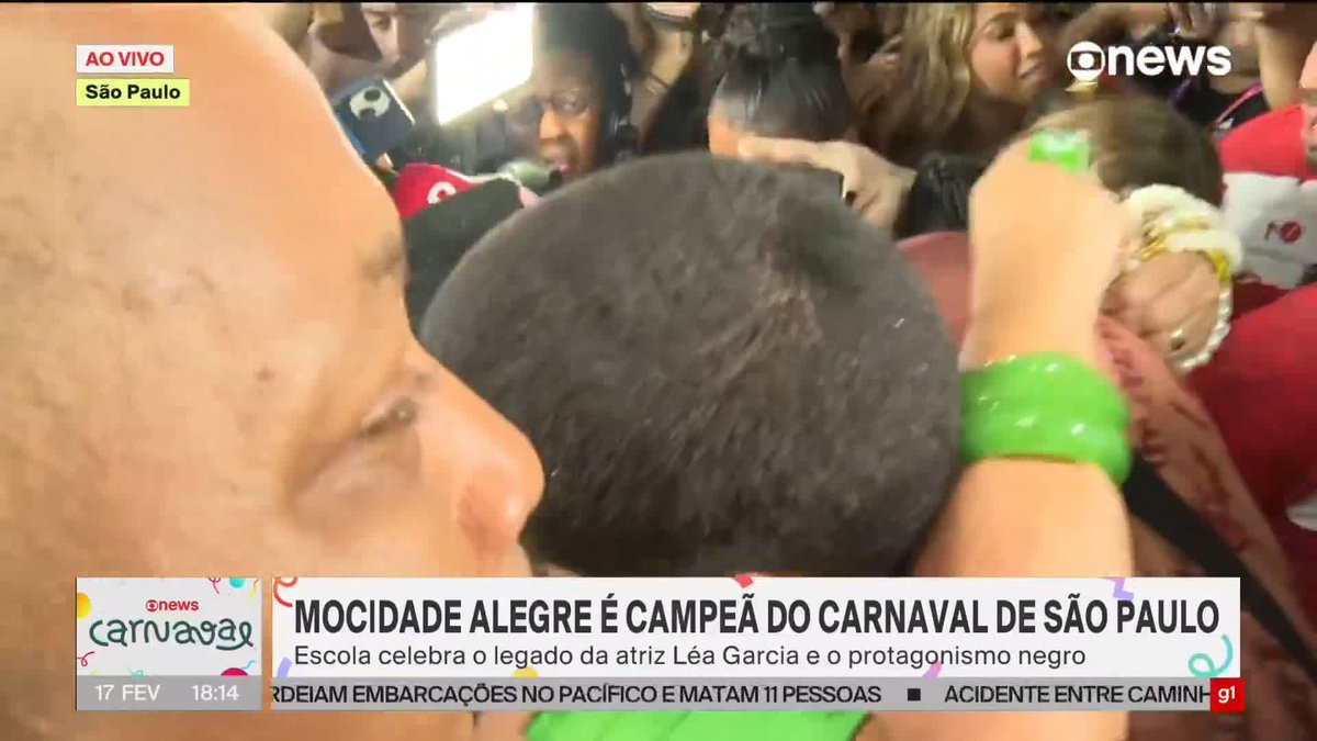 🚨AGORA: Mocidade Alegre é a campeã do carnaval de São Paulo.