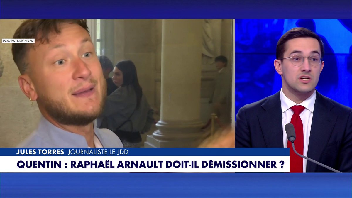«Si l'on apprend qu'il y a un lien entre Raphaël Arnault et son collaborateur sur la mort de Quentin, alors évidemment qu'il devra démissionner», juge Jules Torres, dans #100%Politique