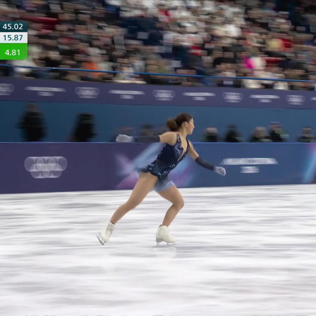 The final minute of Kaori Sakamoto's superb short program.