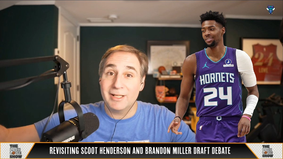 🎙️ Zach Lowe: "You could argue the Hornets are the 5th most serious team in the Eastern Conference right now." "A lot of the attention has been focused on the brawl, on Kon Mania, on LaMelo finding his groove... and Brandon Miller is just this steady hum of productivity, and I think it's actually been the most important variable in Charlotte's ascendancy." Zach Lowe and J. Kyle Mann revisit the Scoot Henderson and Brandon Miller draft debate: — —