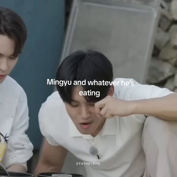 Honestly, one of the cutest things ever is watching mingyu eat ☹️❣️ #민규