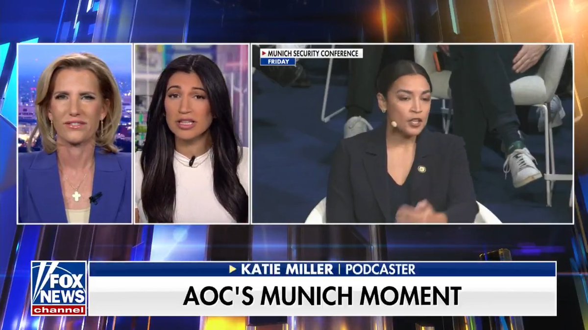 🚨 “Alexandria Ocasio-Cortez can parrot left-wing talking points — that’s her only skillset.” Katie Miller: “She was not able to describe a policy issue with China. She was not able to describe an issue with Taiwan.”