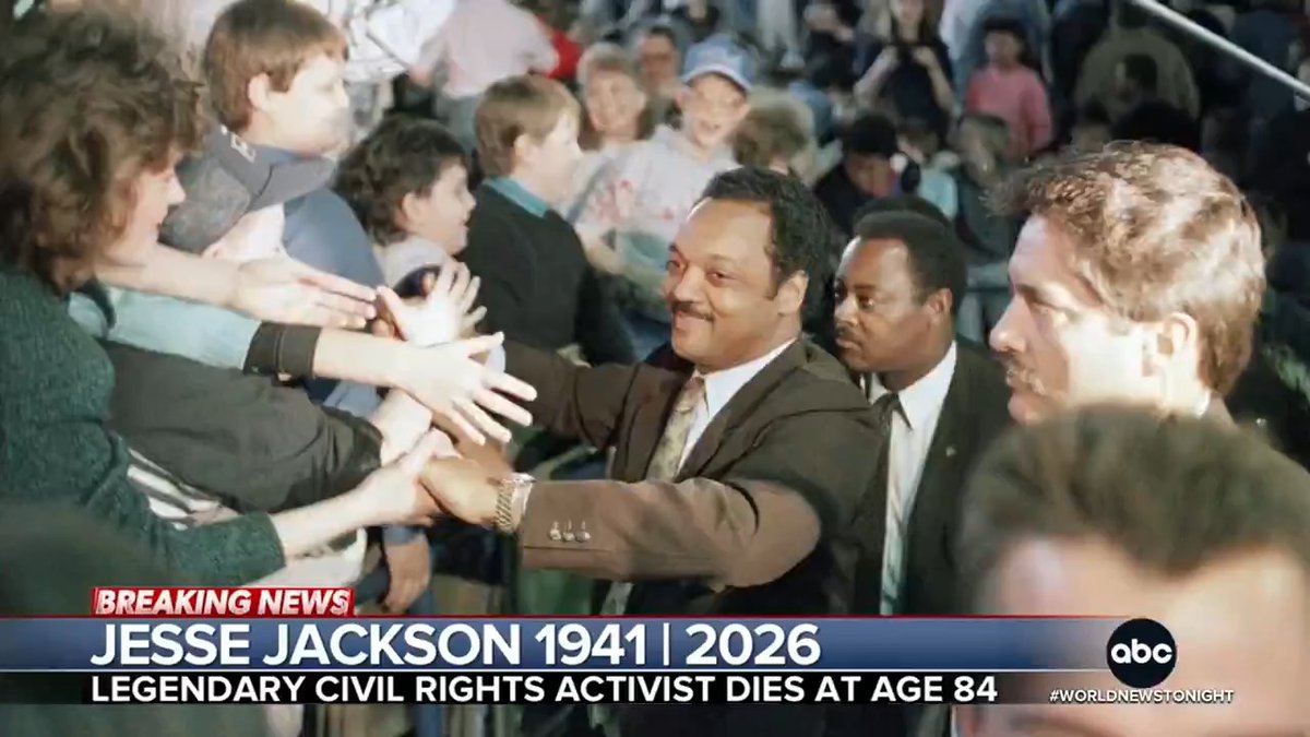 Civil rights legend Rev. Jesse Jackson has died at age 84. A two-time presidential candidate and protégé of Dr. Martin Luther King Jr., Jackson was a trailblazer who led generations for decades. Pierre Thomas looks back on his life and legacy.