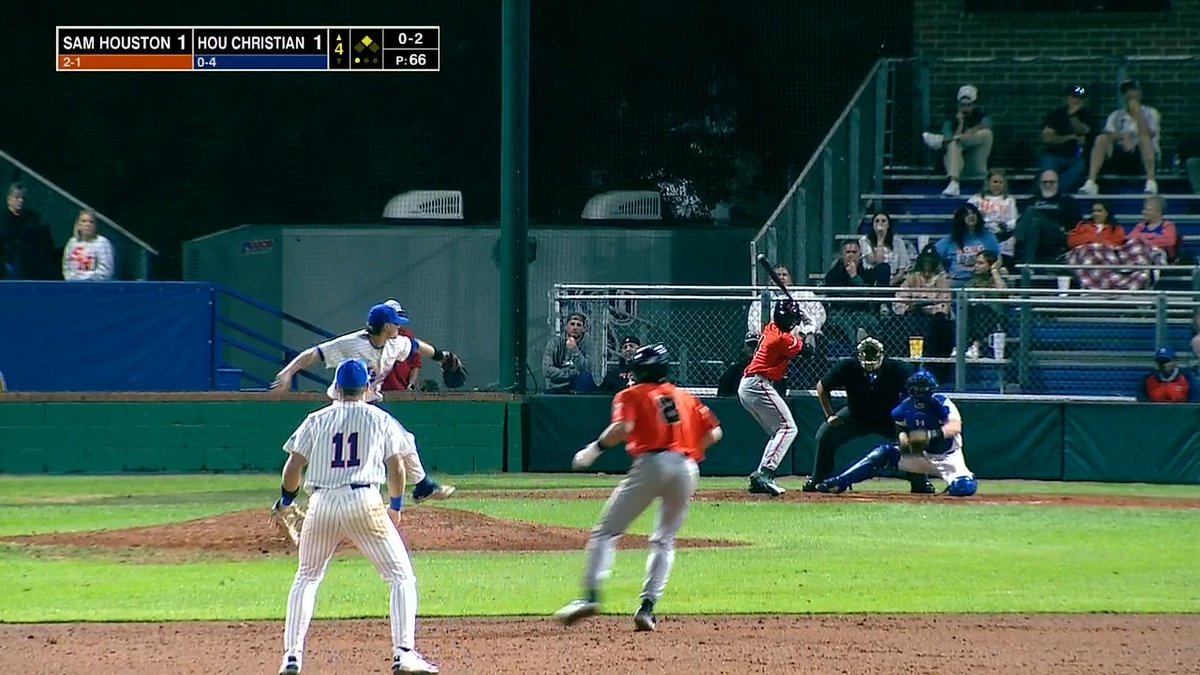 Don't see that every day! Jace Martinez shows off his wheels to get all the way home on a deep fly from Caleb Cotton. Kats ⬆️ 2-1 at the top of the 4th. #EatEmUpKats