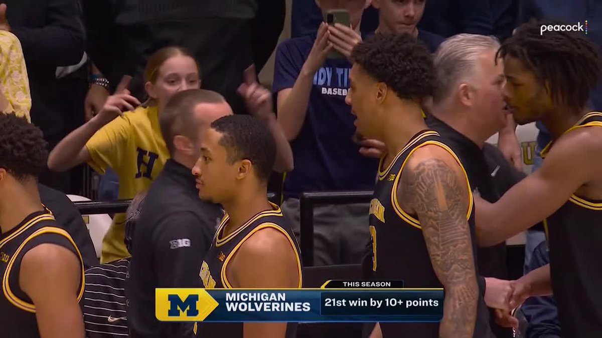 No. 1 Michigan Men's Basketball knocks off No. 7 Purdue on the road and picks up their third AP Top-10 win of the season 💪