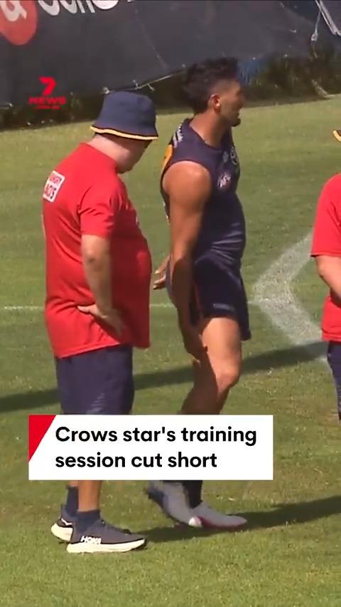 Izak Rankine’s training session has been cut short just days out from the pre-season Showdown. The Crows start pointed out his right hamstring to support staff.