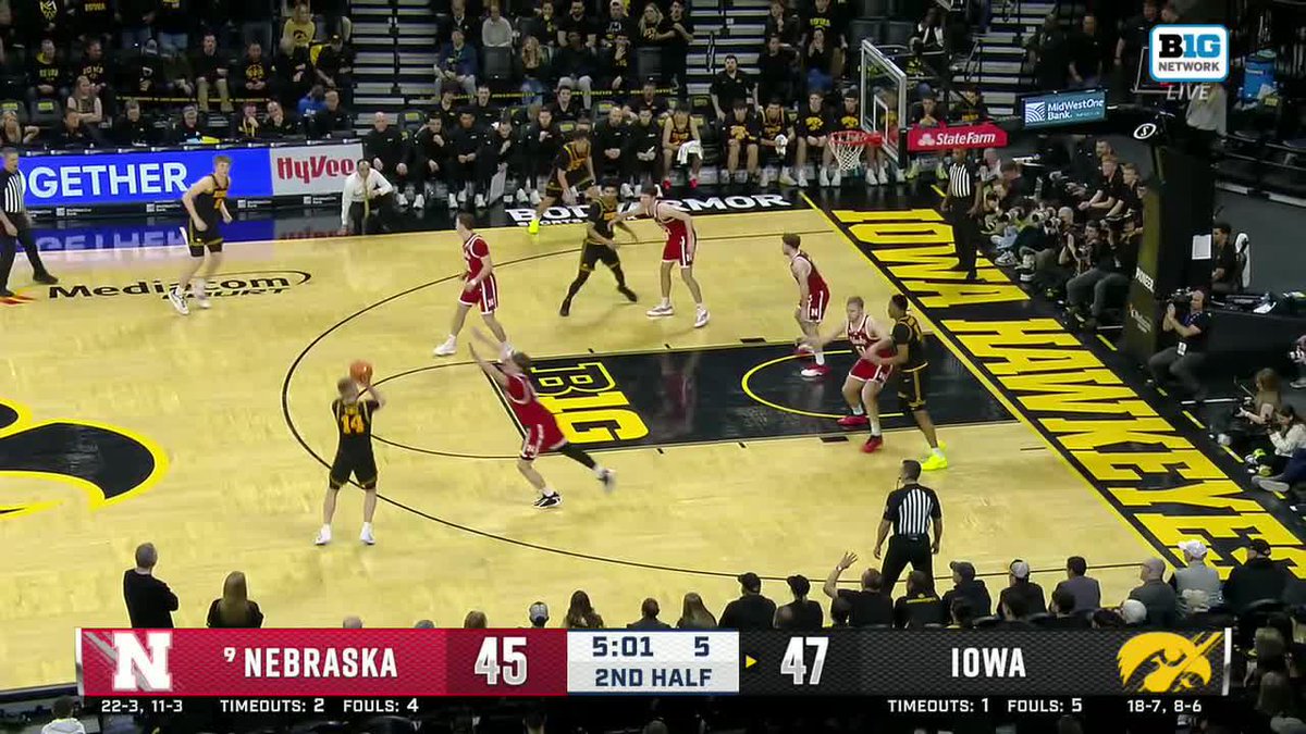 Bennett Stirtz was so clutch in leading Iowa Men’s Basketball past No. 9 Nebraska 💯 Relive the star's big plays from an impressive 4:30 span in the second half 👇