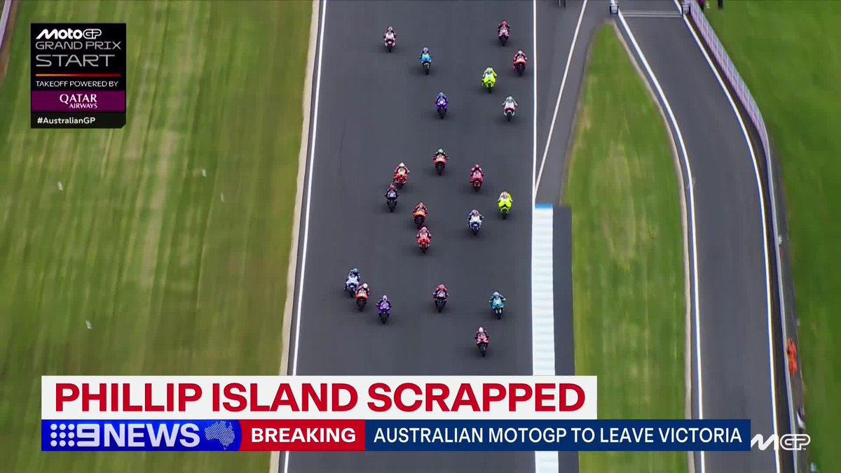 #BREAKING: After almost three decades of hosting the event, Phillip Island's MotoGP race is now set to move to a new location, out of Victoria. Trent Kniese #9News