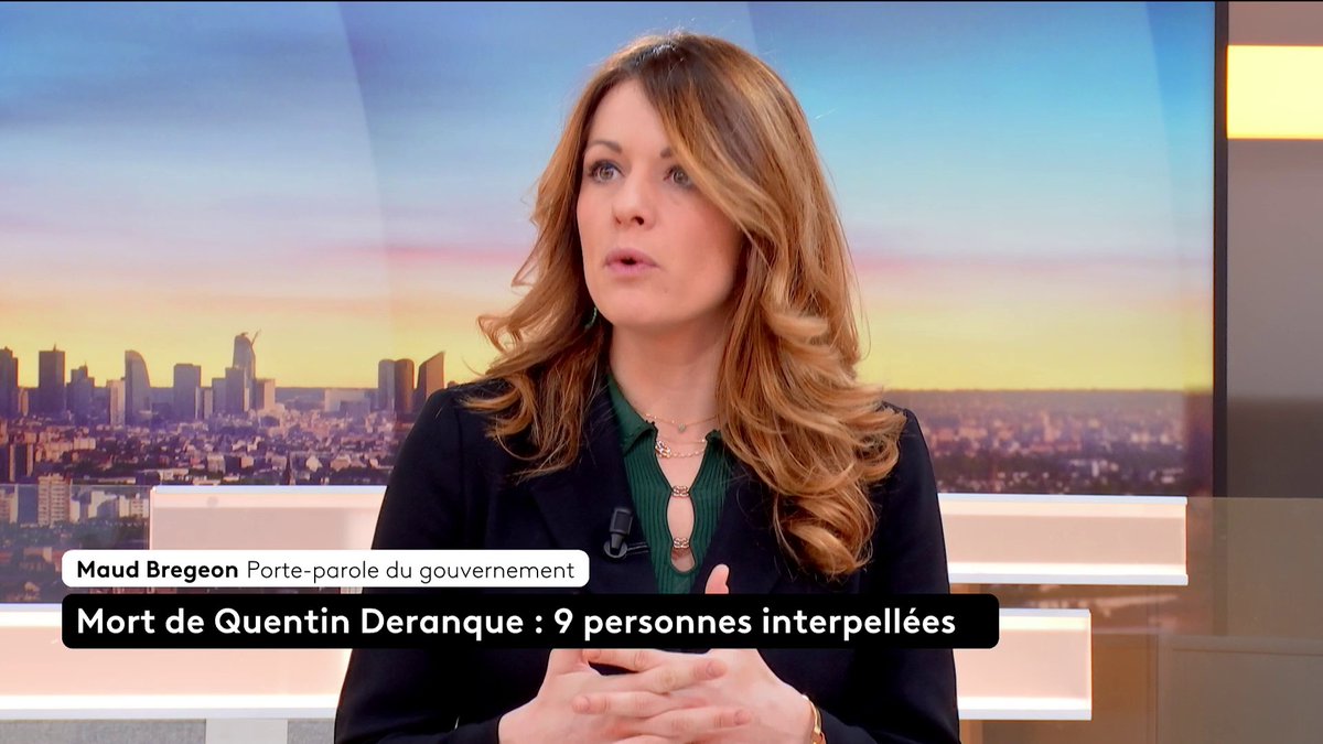 🔴 Mort de Quentin Deranque : "La France insoumise doit faire le ménage dans ses rangs et j'appelle la présidente Mathilde Panot à exclure Raphaël Arnault de son groupe, ou du moins temporairement, pour marquer cette clarification" 🗨️ Maud Bregeon, porte-parole du gouvernement