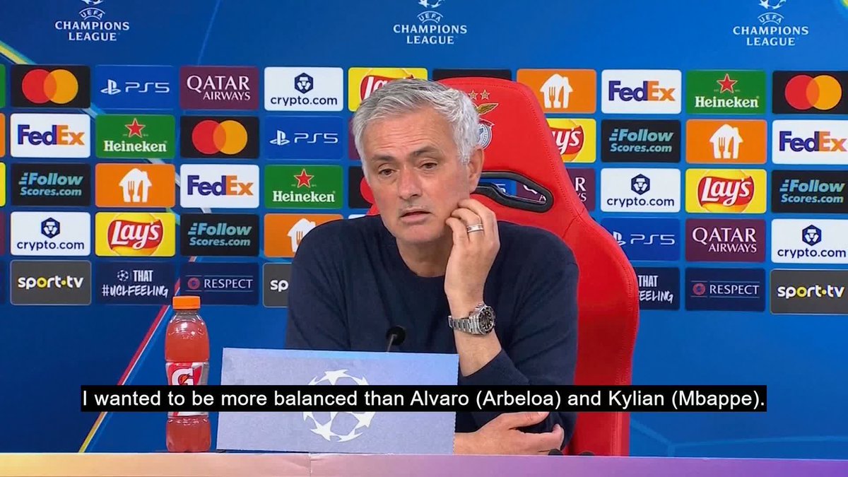 Jose Mourinho has been criticised for his response after Vinicius Jr initially refused to play on following a comment made to him by Benfica's Gianluca Prestianni. The Benfica manager questioned Vinicius Jr.'s celebration in his post match press conference.