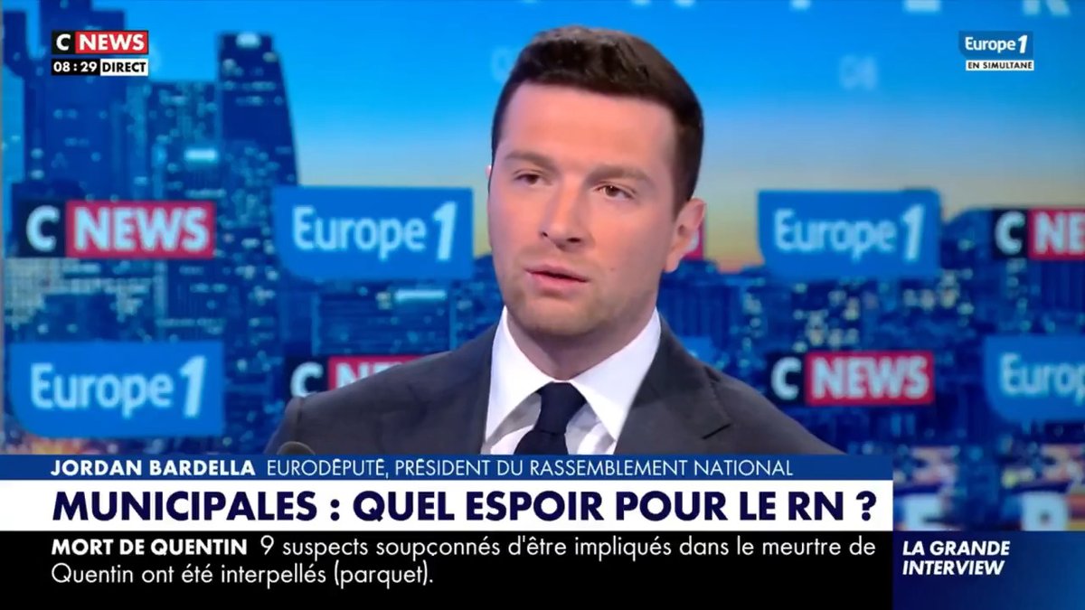 Dans les villes dirigées par le RN, il n'y aura pas un centime d'augmentation de la fiscalité : il y a urgence à rétablir la paix fiscale. Dans les villes dirigées par le RN, on défendra nos traditions, notre identité, on renforcera aussi les moyens de la police municipale.