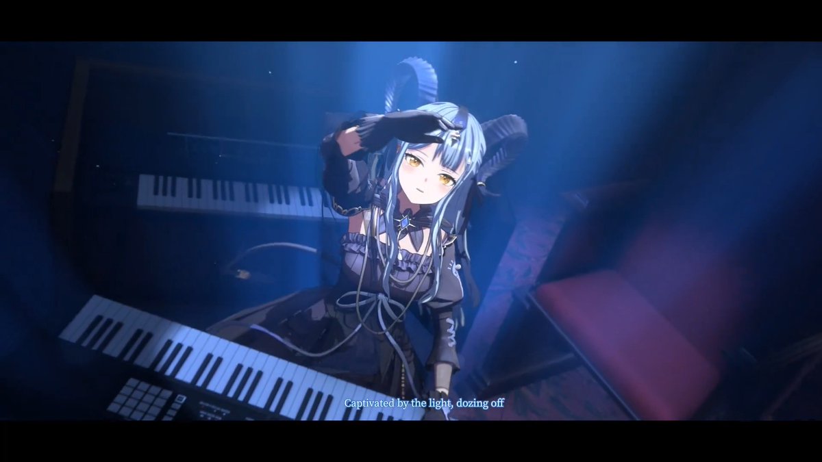 Arknights EP - in your blue eyes (Live) Drowning in pale moonlight, or in a crimson dream? "Wake," she whispers, bearing teal‑blue love and sighs. The awakened puppets lift their instruments and play the music that remakes the world. They leave the stage, yet the play still goes on… HD Version: #Arknights #Yostar #AveMujica