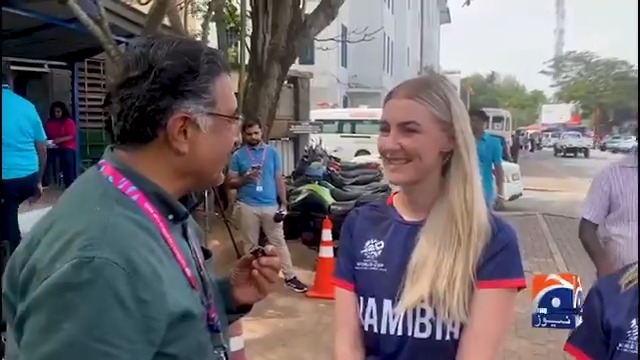 نمیبیا کے بیٹر جے جے اسمتھ کی اہلیہ بطور کرکٹ فین اسٹیڈیم پہنچ گئیں، جیو نیوز سے خصوصی گفتگو