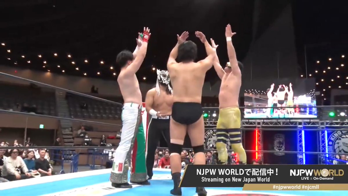 .田口隆祐(いわぬまPR大使) & EL DESPERADO & Master Wato(池田市スポーツ親善大使) & 安田優虎 "🙌🙌🙌🙌" From the profile URL #NJPW #njpwworld #njcmll