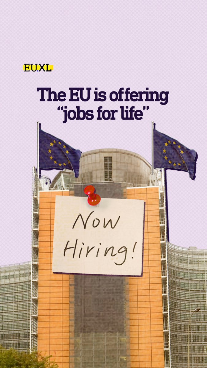 The EU offers about €6,000 a month and a lifelong job. An estimated 50,000 to 60,000 people are expected to take the EPSO exam but only 3% will get in. Watch #EUXL👇