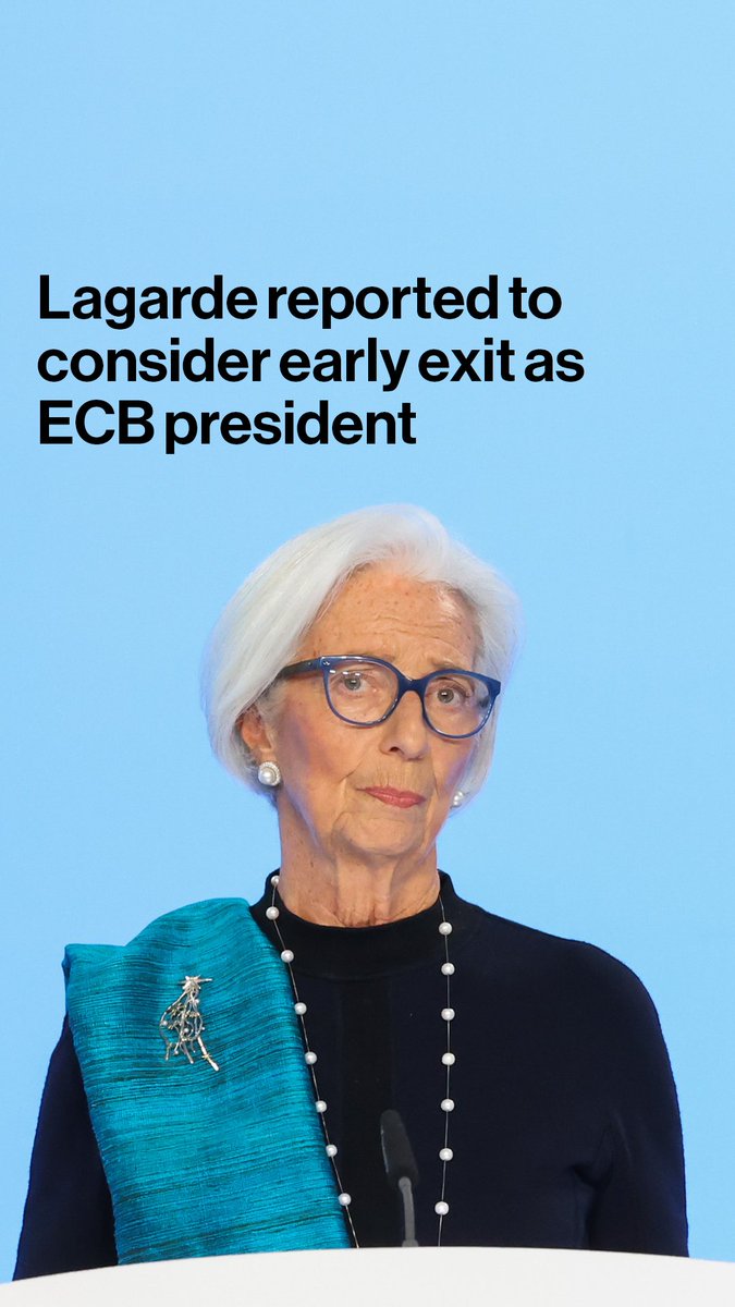 ECB President Christine Lagarde is expected to step down from her role before her eight-year term ends in October 2027, the FT has reported. Francine Lacqua explains