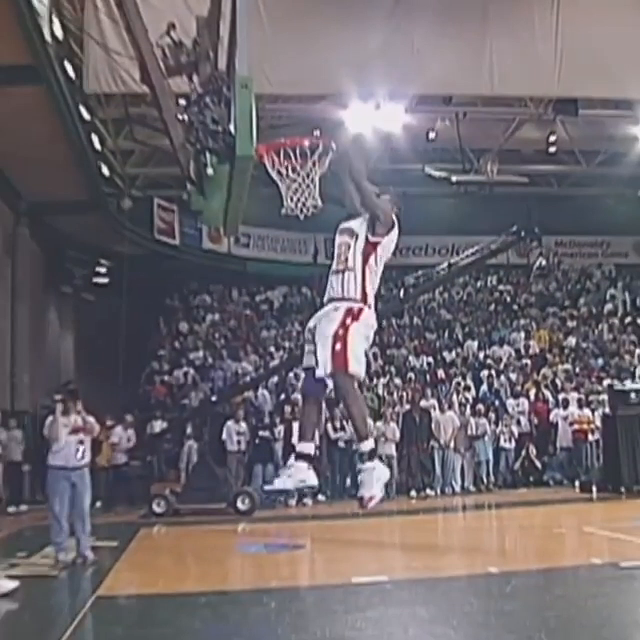 Shannon Brown vs LeBron in the 2003 McDonald's HS Dunk Contest! Judges included Michael Vick &amp; LeBron's future Cavs teammates Carlos Boozer, Darius Miles, Dajuan Wagner &amp; DeSagna Diop.