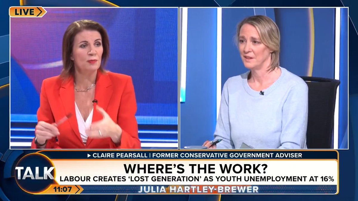 🚨 "If your kid does NOT have a work ethic, that's down to you!" Julia Hartley-Brewer says Britain needs to bring back the notion of "shame and duty", and parents need to be "taken to task". Julia Hartley-Brewer