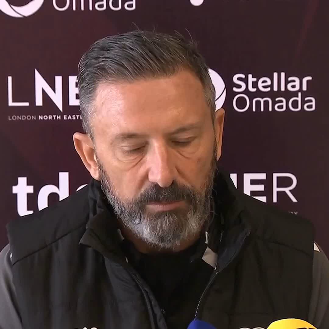 🗣️ "I still see it as a brilliant opportunity. Anyone who doesn't, I think, is wrong." 🗣️ "People would be wrong to dismiss us. We're still sitting top of the league." Hearts boss Derek McInnes discusses the title race ahead of Saturday's game against Falkirk ⤵️
