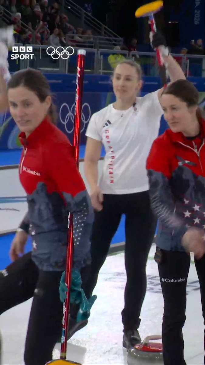Curling clutch shot! 🥌🙌 Rebecca Morrison plays "the shot of her life" on the final stone of the match, to seize victory from the jaws of defeat for Team GB. The shot sealed a must-win meeting with USA, keeping GB's hopes alive in the women's curling at the Winter Olympics.