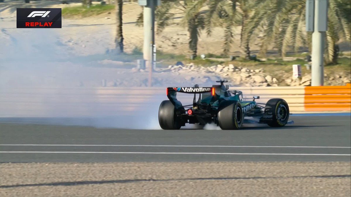 Here's a replay of Stroll's spin at Turn 11 ๐ฅ #F1 #F1Testing (sound on ๐)