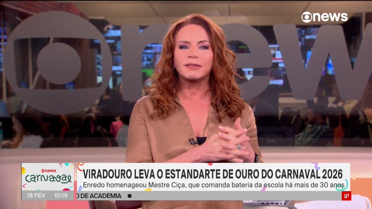A Viradouro conquistou estandarte de ouro de melhor escola do carnaval 2026. A escola levou para avenida uma homenagem ao mestre Ciça. O prêmio é realizado pelos jornais O Globo e Extra. ➡ Assista na #GloboNews: #ConexãoGloboNews #Viradouro #estandartedeouro