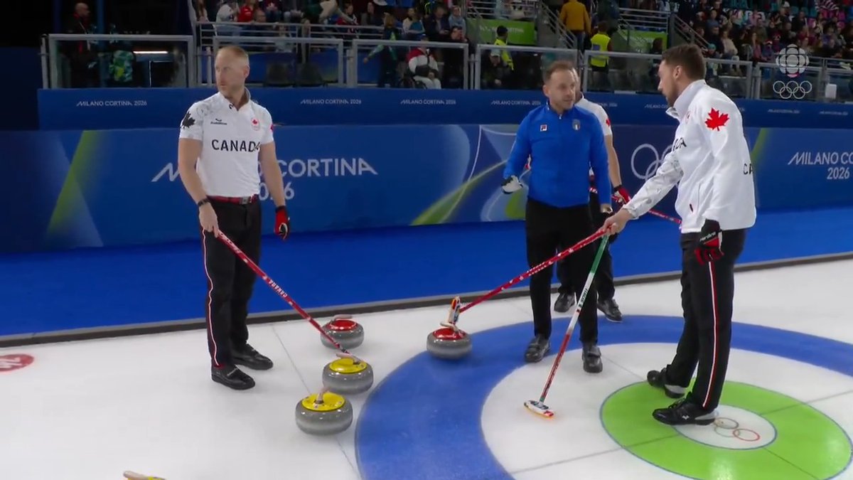 "I don't care what he says, he's 150 feet away" 👀 Team Jacobs calls out Italy's Retornaz and the rock is removed 🥌 Watch Canada vs. Italy here: