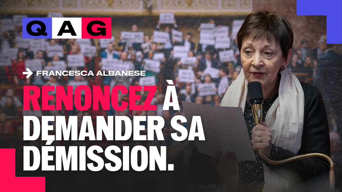 🔴🗣️ Alerte ! Andrée Taurinya dénonce les propos du ministre des affaires étrangères. « Le nom de Francesca Albanese sera à jamais symbole de courage et d’abnégation. Aujourd’hui, un réseau de propagande déforme ses propos pour obtenir sa démission. M. le ministre, à défaut de sanctionner les bourreaux, un peu de décence : rectifiez les propos inexacts que vous avez attribués à Francesca Albanese. Et renoncez à demander sa démission ! » #DirectAN #QAG